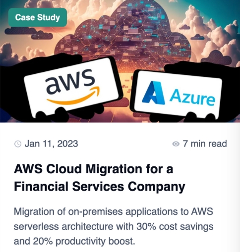 AWS Cloud Migration for a Financial Services Company